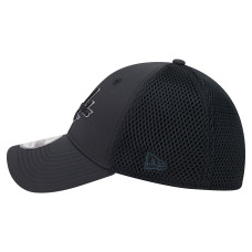 Бейсболка Washington Capitals New Era Black Blackout 39THIRTY Flex Fit
