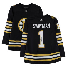 Джерси с автографом Jeremy Swayman Boston Bruins Fanatics Authentic 100th Anniversary Black adidas Джерси с автографом Jeremy Swayman Boston Bruins Fanatics Authentic 100th Anniversary Black adidas