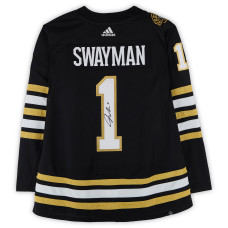Джерси с автографом Jeremy Swayman Boston Bruins Fanatics Authentic 100th Anniversary Black adidas Джерси с автографом Jeremy Swayman Boston Bruins Fanatics Authentic 100th Anniversary Black adidas
