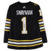 Джерси с автографом Jeremy Swayman Boston Bruins Fanatics Authentic 100th Anniversary Black adidas