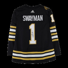 Джерси с автографом Jeremy Swayman Boston Bruins Fanatics Authentic 100th Anniversary Black adidas Джерси с автографом Jeremy Swayman Boston Bruins Fanatics Authentic 100th Anniversary Black adidas