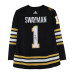 Джерси с автографом Jeremy Swayman Boston Bruins Fanatics Authentic 100th Anniversary Black adidas