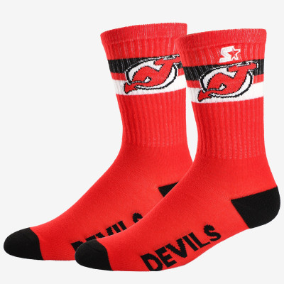 Носки Unisex New Jersey Devils Starter Team Color Two-Stripe Crew