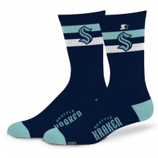 Unisex Seattle Kraken Starter Team Color Two-Stripe Crew Socks