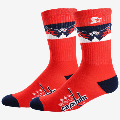 Носки Unisex Washington Capitals Starter Team Color Two-Stripe Crew