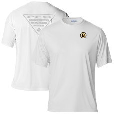 Футболка Boston Bruins Columbia PFG White Terminal Tackle Omni-Shade