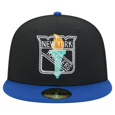 Бейсболка New York Rangers New Era Black/Blue City Icon Stitched Overlay 59FIFTY Бейсболка New York Rangers New Era Black/Blue City Icon Stitched Overlay 59FIFTY
