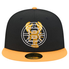 Бейсболка Boston Bruins New Era Black/Gold City Icon Stitched Overlay 59FIFTY