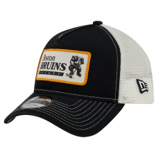 Бейсболка Boston Bruins New Era Black/White Skater Patch A-Frame 9FORTY Adjustable