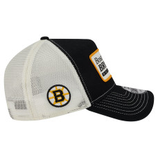 Бейсболка Boston Bruins New Era Black/White Skater Patch A-Frame 9FORTY Adjustable
