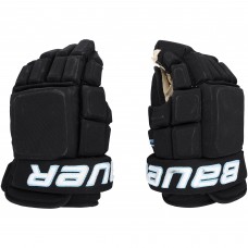 Kevin Stenlund Utah Mammoth Fanatics Authentic Game-Used Black Bauer Gloves from the 2025-26 NHL Season - NF70442996-97