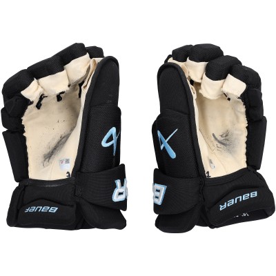 Sean Durzi Utah Mammoth Fanatics Authentic Game-Used Black Bauer Gloves from the 2025-26 NHL Season - NF70442984-85