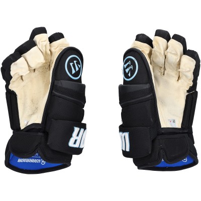 Juuso Valimaki Utah Mammoth Fanatics Authentic Game-Used Black Warrior Gloves from the 2025-26 NHL Season - NF70442998-99