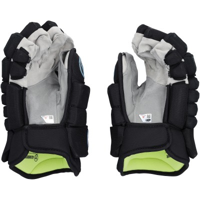 John Marino Utah Mammoth Fanatics Authentic Game-Used Black Warrior Gloves from the 2025-26 NHL Season - NF70442992-93