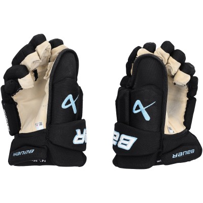 Nick DeSimone Utah Mammoth Fanatics Authentic Game-Used Black Bauer Gloves from the 2025-26 NHL Season - NF70443014-15