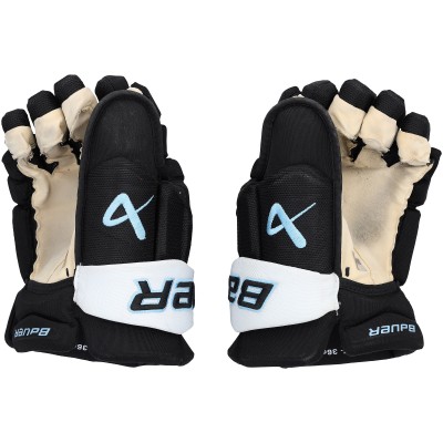Nick DeSimone Utah Mammoth Fanatics Authentic Game-Used Black Bauer Gloves from the 2025-26 NHL Season - NF70443016-17