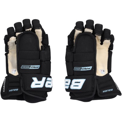 Michael Carcone Utah Mammoth Fanatics Authentic Game-Used Black Bauer Gloves from the 2025-26 NHL Season - NF70443020-21