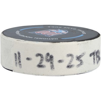 Brandon Hagel Tampa Bay Lightning Fanatics Authentic Game-Used Goal Puck vs. New York Rangers on November 29, 2025 - Second of Two Goals Scored
