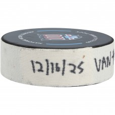 Evander Kane Vancouver Canucks Fanatics Authentic Game-Used Goal Puck vs. New York Rangers on December 16, 2025