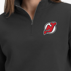 Женская свитшот New Jersey Devils Champion Black Powerblend Quarter-Zip Женская свитшот New Jersey Devils Champion Black Powerblend Quarter-Zip