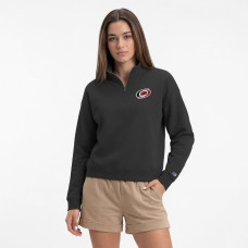 Женская Свитшот Carolina Hurricanes Champion Black Powerblend Quarter-Zip Женская Свитшот Carolina Hurricanes Champion Black Powerblend Quarter-Zip