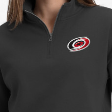Женская Свитшот Carolina Hurricanes Champion Black Powerblend Quarter-Zip Женская Свитшот Carolina Hurricanes Champion Black Powerblend Quarter-Zip
