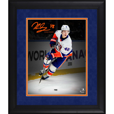 Matthew Schaefer New York Islanders Facsimile Signature Fanatics Authentic Framed 11 x 14 Spotlight Photograph