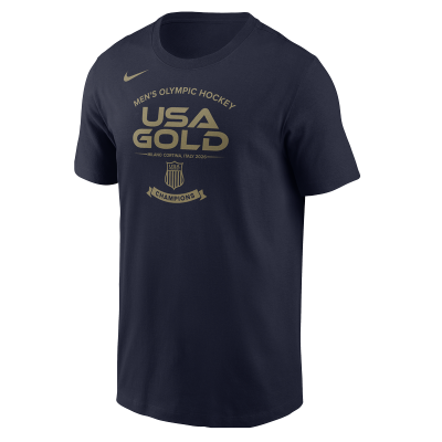 USA Hockey Nike Navy 2026 Winter Olympics Gold Medal Core T-Shirt
