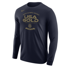 USA Hockey Nike Navy 2026 Winter Olympics Gold Medal Core Long Sleeve T-Shirt