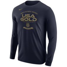 USA Hockey Nike Navy 2026 Winter Olympics Gold Medal Roster Long Sleeve T-Shirt