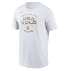 Unisex Женская USA Hockey Nike White 2026 Winter Olympics Gold Medal Core T-Shirt