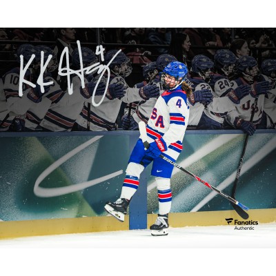 Caroline Harvey Team USA Autographed Fanatics Authentic 8 x 10 2026 Winter Olympics Celebration Photograph