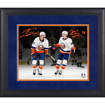 Matthew Schaefer & Mathew Barzal New York Islanders Facsimile Signature Fanatics Authentic Framed 11 x 14 Spotlight Photograph