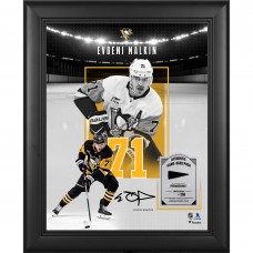 Evgeni Malkin Pittsburgh Penguins Facsimile Signature Fanatics Authentic Framed 11 x 14 Showcase Collage with a Piece of Game-Used Puck - Limited Edition of 250