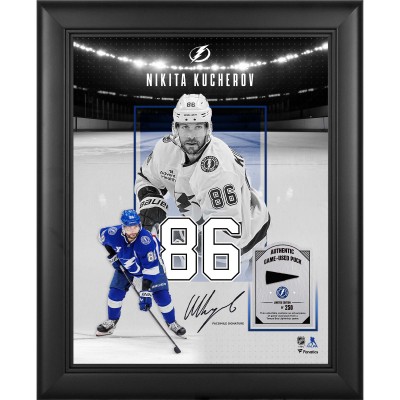 Nikita Kucherov Tampa Bay Lightning Facsimile Signature Fanatics Authentic Framed 11 x 14 Showcase Collage with a Piece of Game-Used Puck - Limited Edition of 250