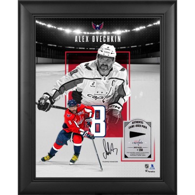 Alexander Ovechkin Washington Capitals Facsimile Signature Fanatics Authentic Framed 11 x 14 Showcase Collage with a Piece of Game-Used Puck - Limited Edition of 250