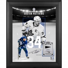 Auston Matthews Toronto Maple Leafs Facsimile Signature Fanatics Authentic Framed 11 x 14 Showcase Collage with a Piece of Game-Used Puck - Limited Edition of 250 Auston Matthews Toronto Maple Leafs Facsimile Signature Fanatics Authentic Framed 11 x 14 Showcase Collage with a Piece of Game-Used Puck - Limited Edition of 250