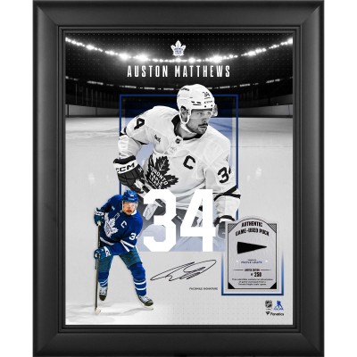 Auston Matthews Toronto Maple Leafs Facsimile Signature Fanatics Authentic Framed 11 x 14 Showcase Collage with a Piece of Game-Used Puck - Limited Edition of 250