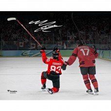 Mitch Marner Hockey Canada Autographed Fanatics Authentic 8 x 10 2026 Winter Olympics Quarterfinals OT GWG Photograph