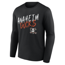 Anaheim Ducks Black Hustle Personalized Name & Number Long Sleeve T-Shirt