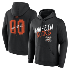 Anaheim Ducks Black Hustle Personalized Name & Number Hoodie