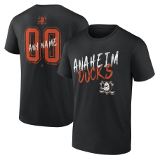 Anaheim Ducks Black Hustle Personalized Name & Number T-Shirt
