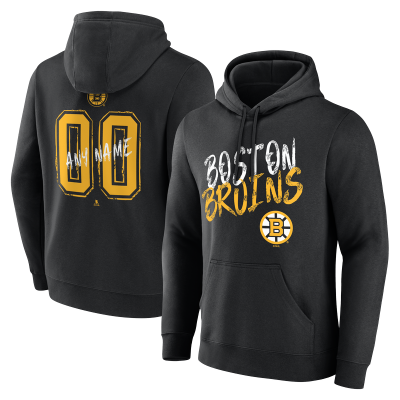 Именная толстовка Boston Bruins Black Hustle Name & Number