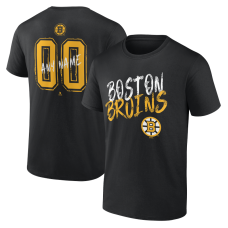 Именная футболка Boston Bruins Black Hustle Name & Number Именная футболка Boston Bruins Black Hustle Name & Number