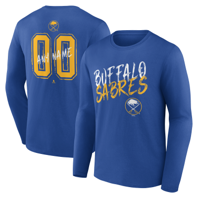 Именная футболка с длинным рукавом Buffalo Sabres Royal Hustle Name & Number