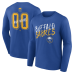 Именная футболка с длинным рукавом Buffalo Sabres Royal Hustle Name & Number Именная футболка с длинным рукавом Buffalo Sabres Royal Hustle Name & Number