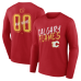 Calgary Flames Red Hustle Personalized Name & Number Long Sleeve T-Shirt