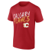Calgary Flames Red Hustle Personalized Name & Number T-Shirt