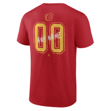 Calgary Flames Red Hustle Personalized Name & Number T-Shirt