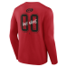 Именная футболка с длинным рукавом Carolina Hurricanes Red Hustle Name & Number